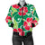 Red Hibiscus Pattern Print Design HB019 Women Bomber Jacket