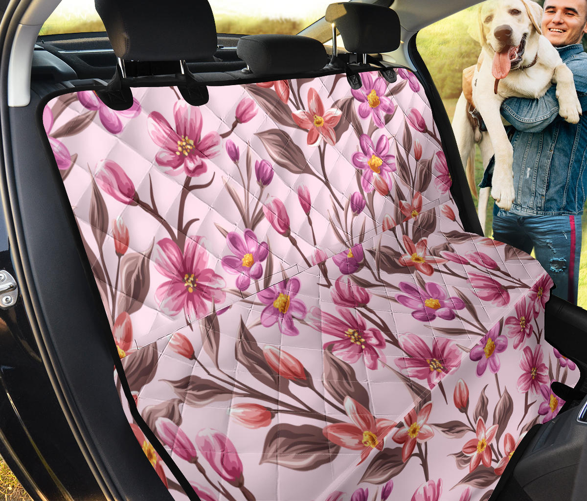 Summer Floral Pattern Print Design SF09 Rear Dog  Seat Cover