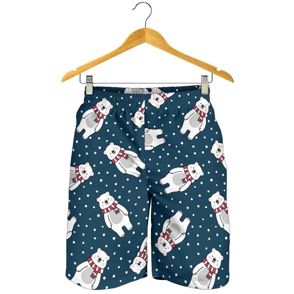 Polar Bear Pattern Print Design PB05 Mens Shorts