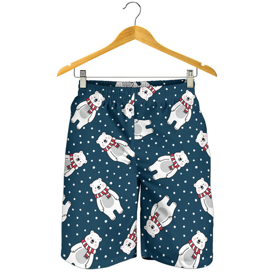 Polar Bear Pattern Print Design PB05 Mens Shorts