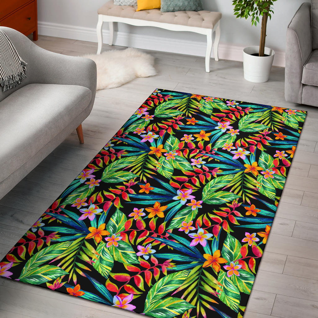 Heliconia Pattern Print Design HL09 Area Rugs