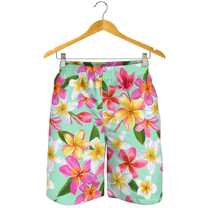 Plumeria Pattern Print Design PM014 Mens Shorts