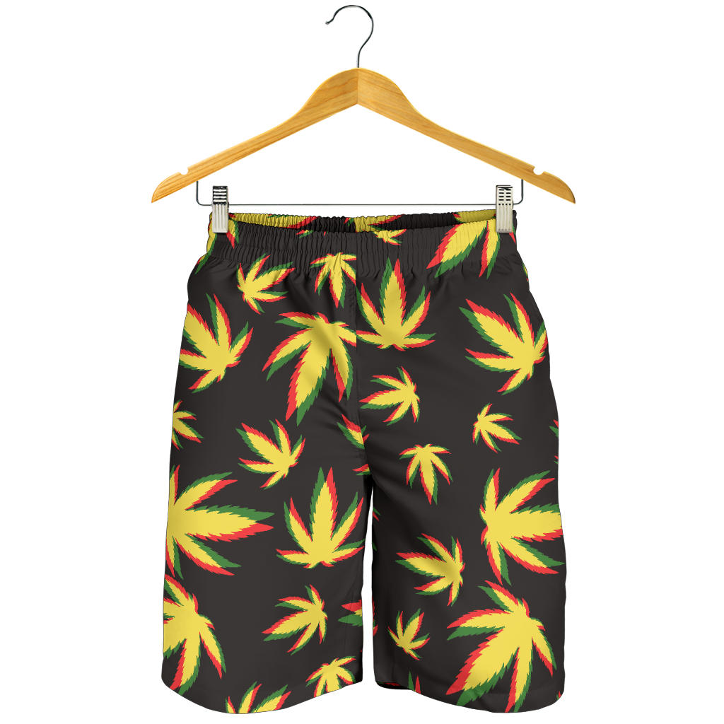 Pot Leaf Pattern Print Design A02 Mens Shorts