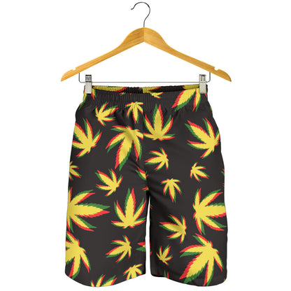 Pot Leaf Pattern Print Design A02 Mens Shorts