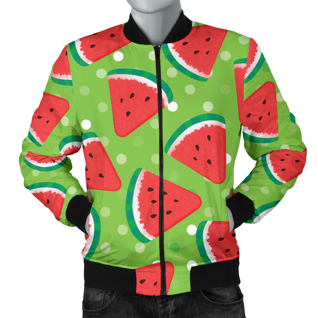 Watermelon Pattern Print Design WM05 Men Bomber Jacket