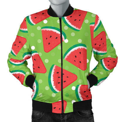 Watermelon Pattern Print Design WM05 Men Bomber Jacket