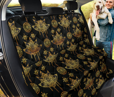 Lotus Boho Pattern Print Design LO03 Rear Dog  Seat Cover