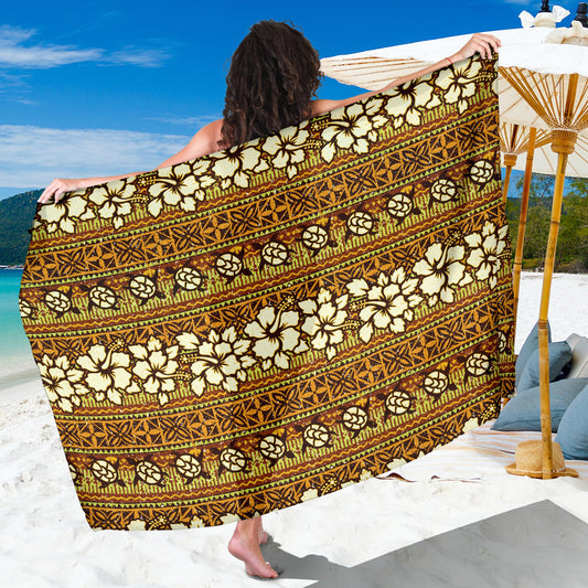 Hawaiian Themed Pattern Print Design H015 Sarong Pareo Wrap