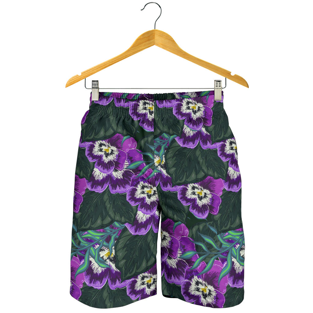 Pansy Pattern Print Design PS07 Mens Shorts