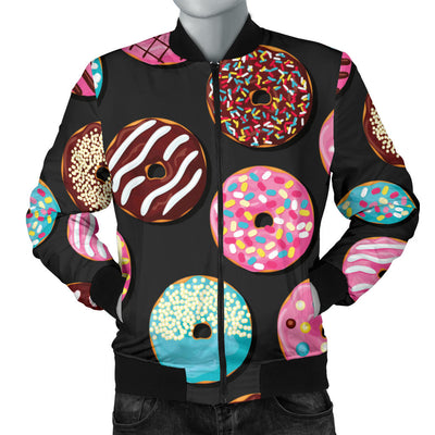 Donut Pattern Print Design DN02 Men Bomber Jacket