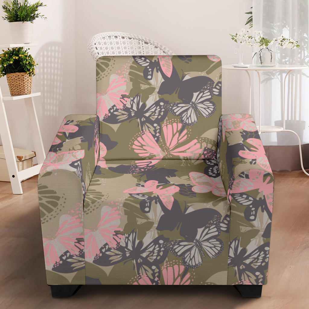 Butterfly camouflage Armchair Slipcover