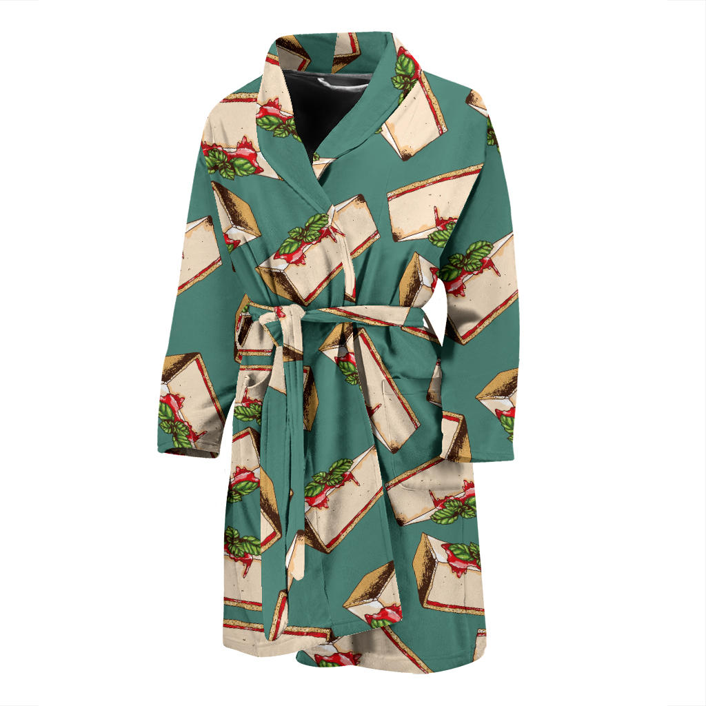 Cheesecake Pattern Print Design CK02 Men Bathrobe