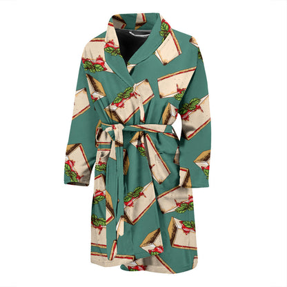 Cheesecake Pattern Print Design CK02 Men Bathrobe