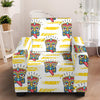 Tiki Smile Symbol Print Pattern Armchair Slipcover