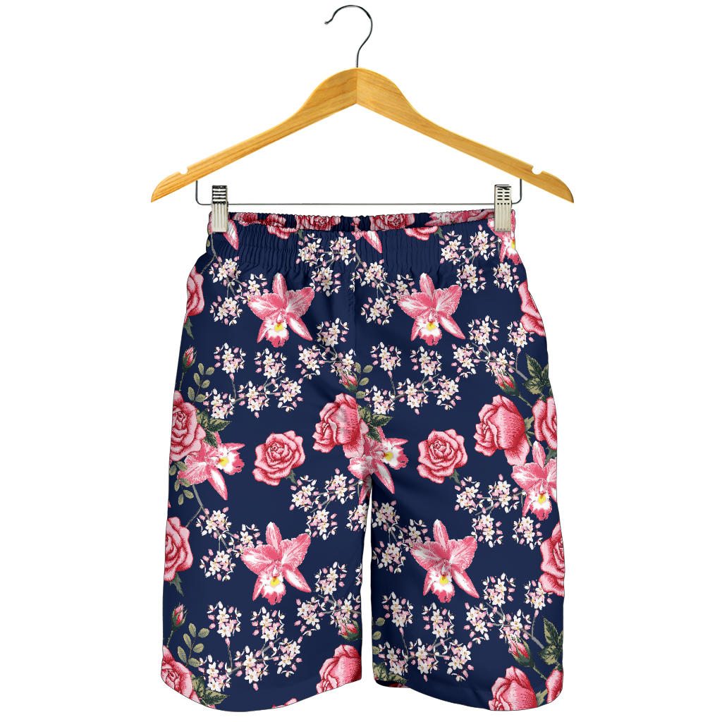 Rose Pattern Print Design A05 Mens Shorts