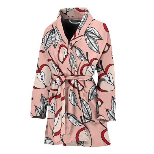 Apple Pattern Print Design AP04 Women Bathrobe