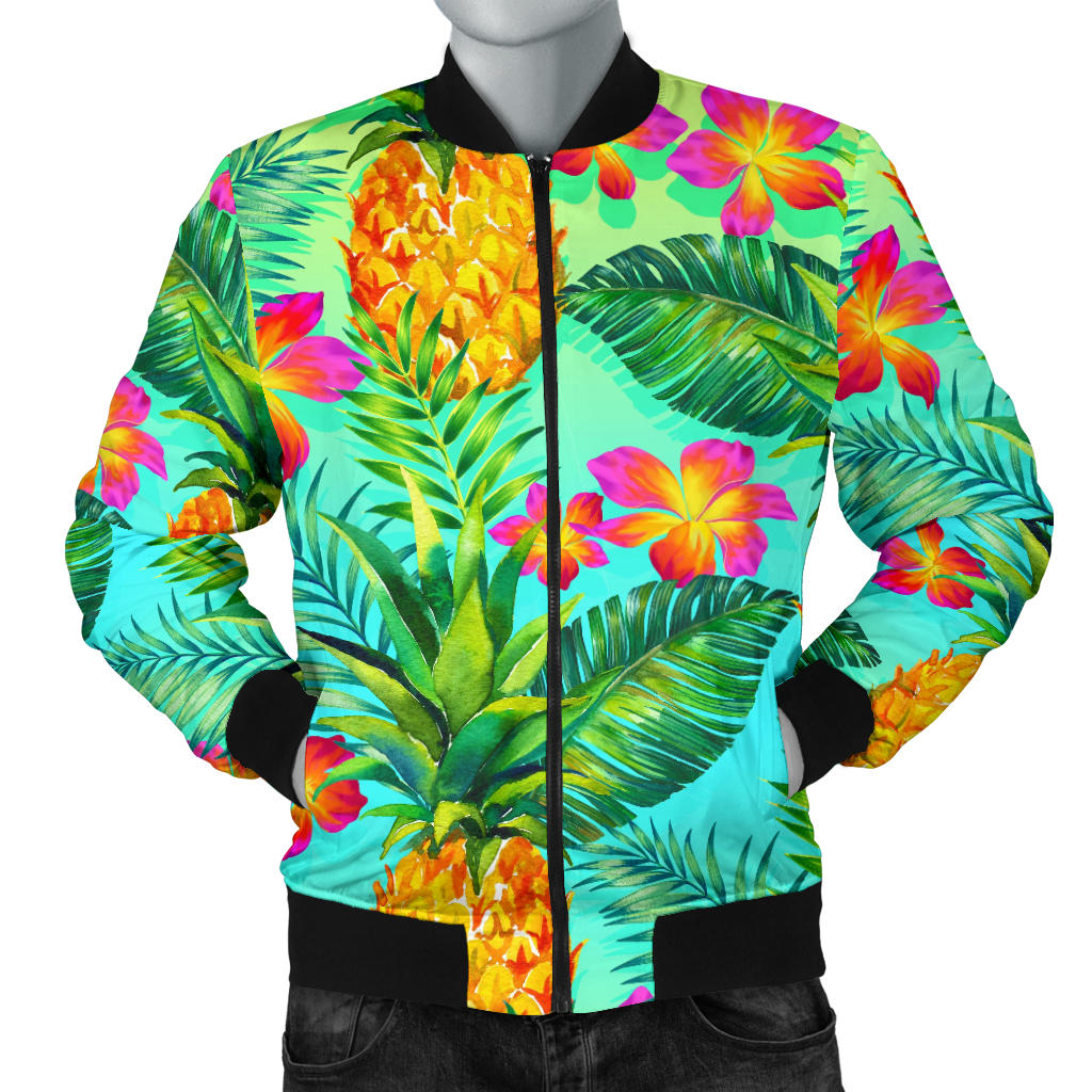 Pineapple Pattern Print Design PP010 Men Bomber Jacket