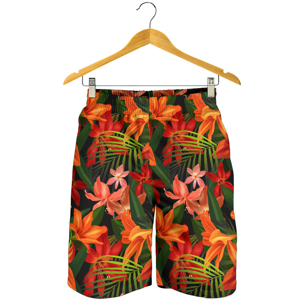 Amaryllis Pattern Print Design AL05 Mens Shorts