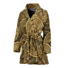 Bitcoin Pattern Print Design DO01 Women Bathrobe