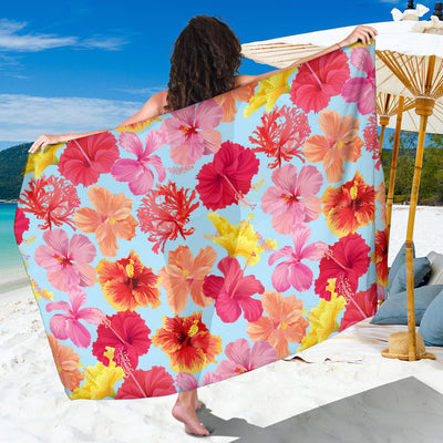 Hibiscus Pattern Print Design HB020 Sarong Pareo Wrap