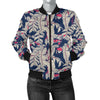 Bird Of Paradise Pattern Print Design 03 Women's Bomber Jacket