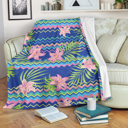 Lily Pattern Print Design LY015 Fleece Blanket