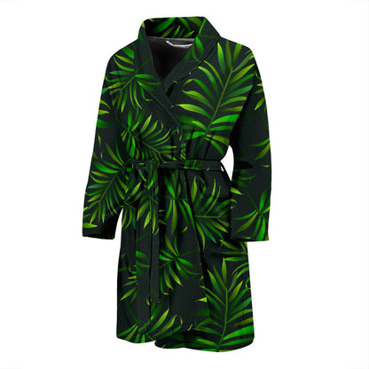 Rainforest Pattern Print Design RF03 Men Bathrobe