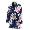 Plumeria Pattern Print Design PM017 Women Bathrobe