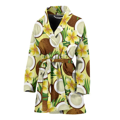 Coconut Pattern Print Design CN02 Women Bathrobe