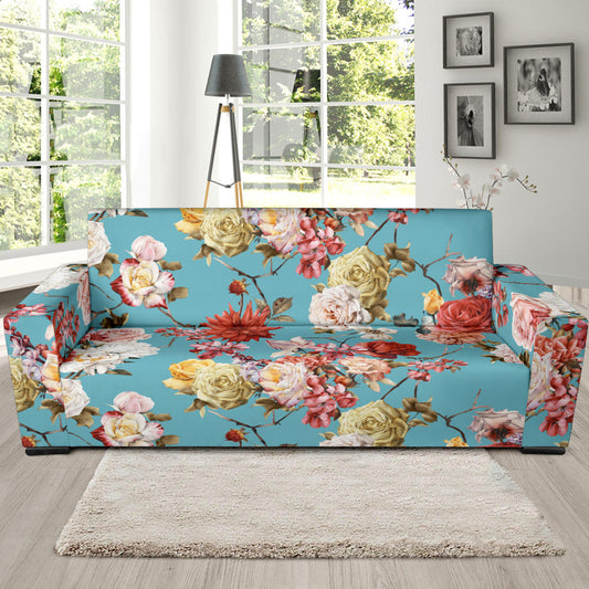 Summer Floral Pattern Print Design SF05 Sofa Slipcover