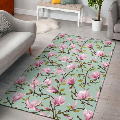 Magnolia Pattern Print Design MAG04 Area Rugs