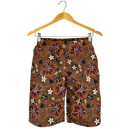 Hawaiian Themed Pattern Print Design H01 Mens Shorts