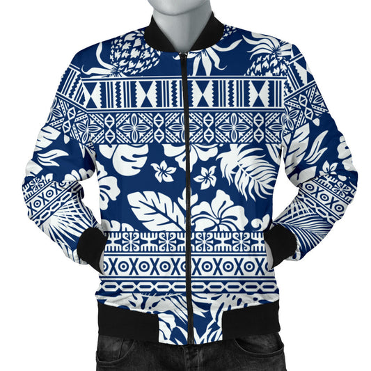Hawaiian Themed Pattern Print Design H020 Men Bomber Jacket