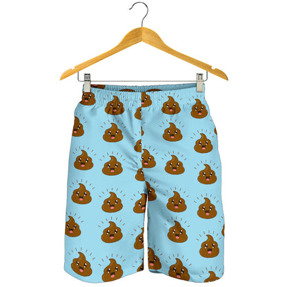 Poop Emoji Pattern Print Design A03 Mens Shorts