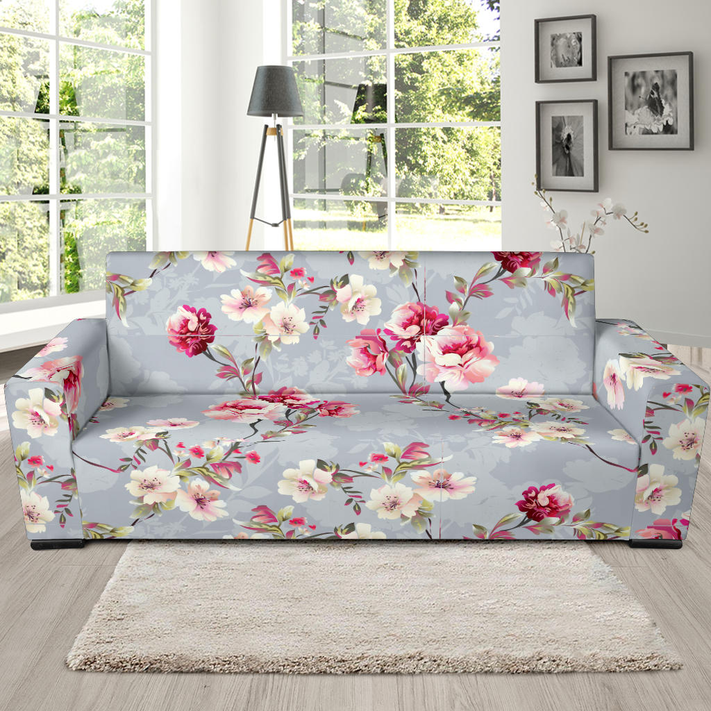 Summer Floral Pattern Print Design SF02 Sofa Slipcover