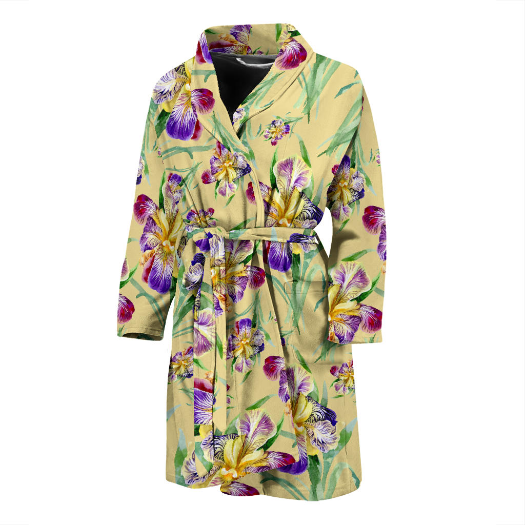 Iris Pattern Print Design IR06 Men Bathrobe