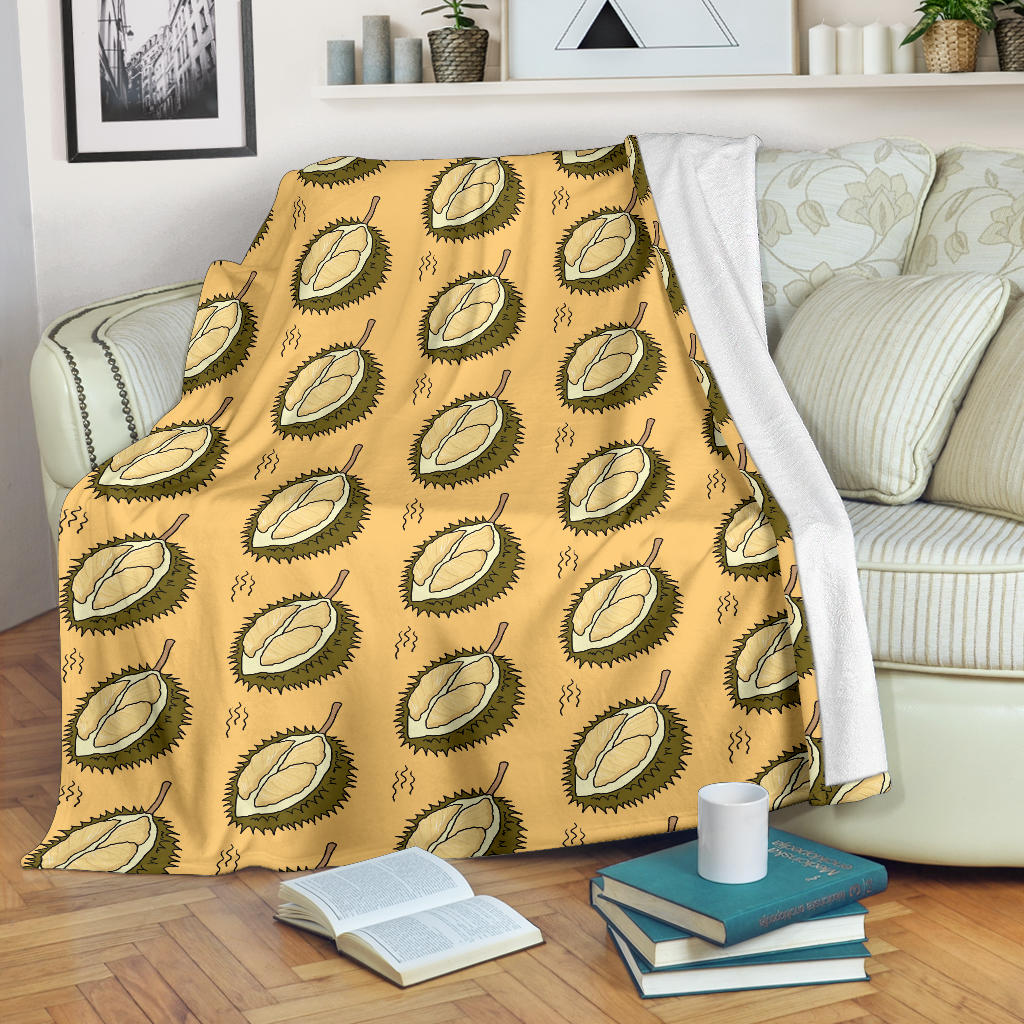 Durian Pattern Print Design DR02 Fleece Blanket