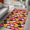 Cupcake Pattern Print Design CP02 Area Rugs