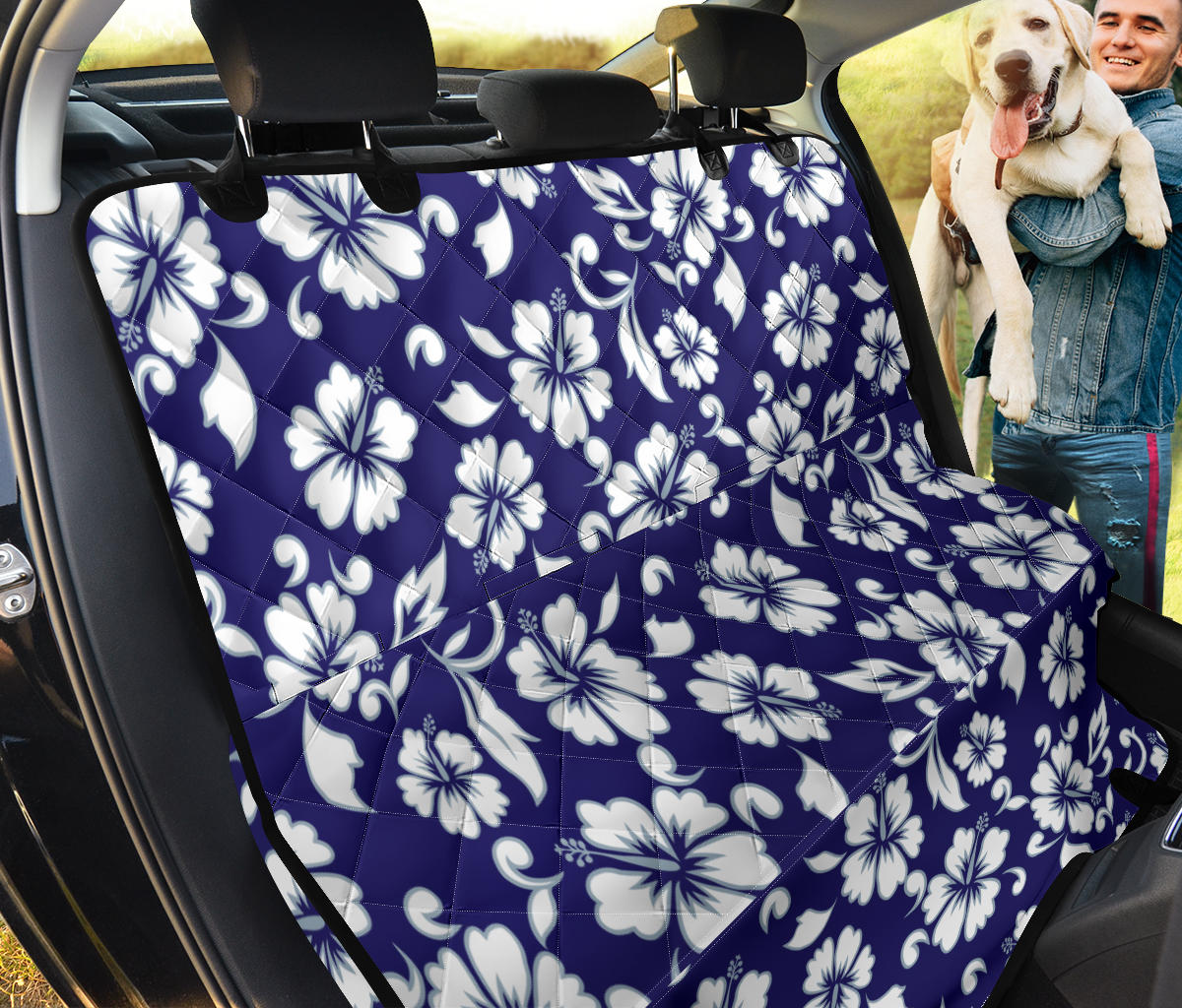 Hibiscus Pattern Print Design HB010 Rear Dog  Seat Cover