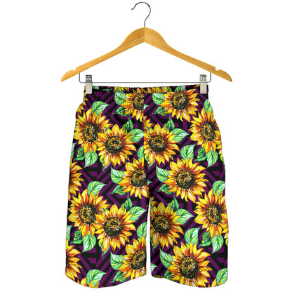Sunflower Pattern Print Design SF012 Mens Shorts