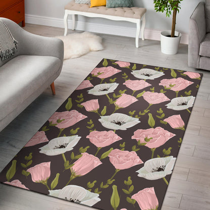 Anemone Pattern Print Design AM011 Area Rugs