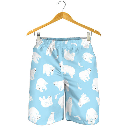 Polar Bear Pattern Print Design PB01 Mens Shorts
