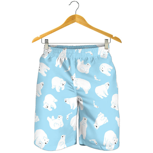 Polar Bear Pattern Print Design PB01 Mens Shorts