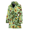 Avocado Pattern Print Design AC01 Women Bathrobe