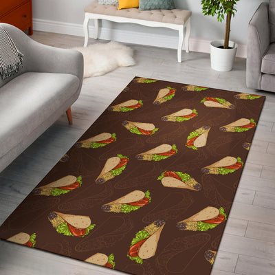 Taco Pattern Print Design TC08 Area Rugs