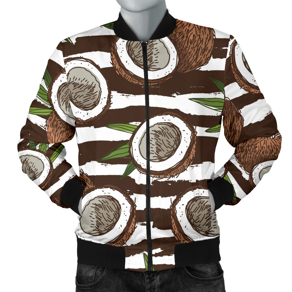 Coconut Pattern Print Design CN04 Men Bomber Jacket