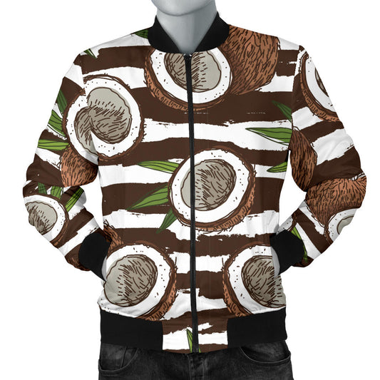 Coconut Pattern Print Design CN04 Men Bomber Jacket