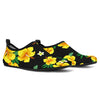 Yellow Hibiscus Pattern Print Design HB08 Aqua Water Shoes