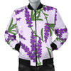 Lavender Pattern Print Design LV02 Men Bomber Jacket