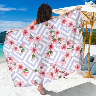 Cherry Blossom Pattern Print Design CB07 Sarong Pareo Wrap